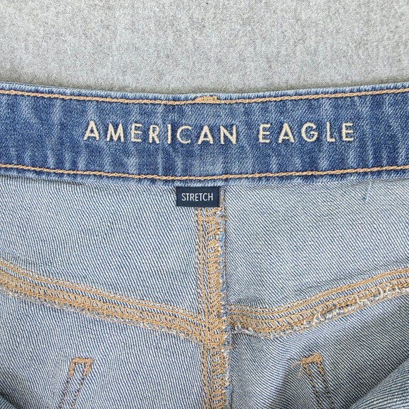 American Eagle Super High-Rise Baggy Wide Leg Jeans Women 16 Long Blue - Picture 4 of 15